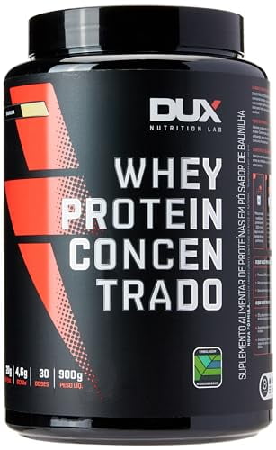 DUX Whey Protein Concentrado Pote (900G) - Sabor Baunilha