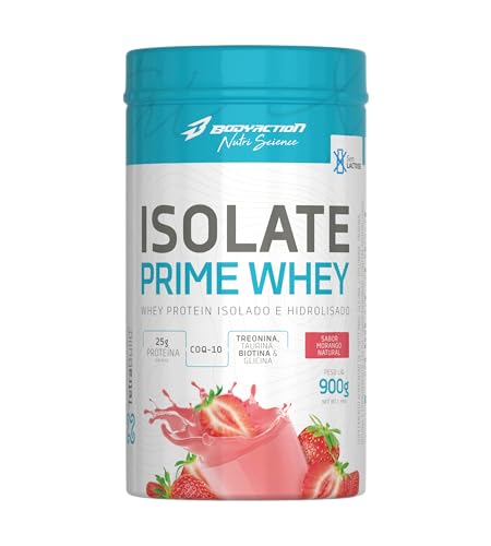 Isolate Prime Whey 900g Sabor Morango Bodyaction