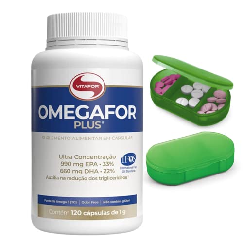 Kit OmegaFor Plus 120 Capsulas Vitafor + Porta Capsulas