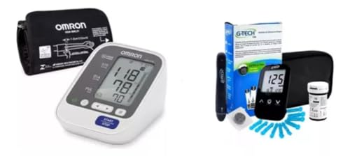 Medidor De Pressão De Braço ELETRICO O-M-R-O-N + Medidor De Glicemia GLICOSE G-T-E-C-H