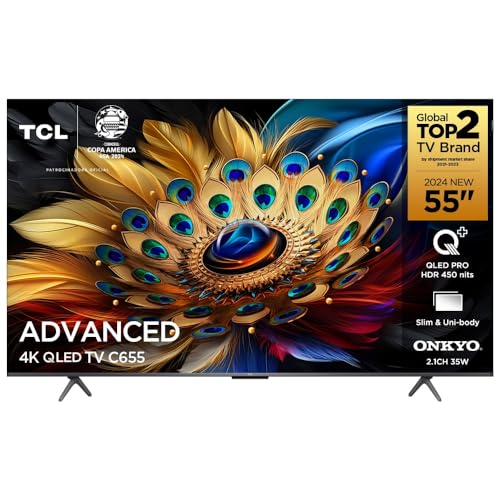 TCL QLED TV 55” C655 4K UHD GOOGLE TV DOLBY VISION ATMOS