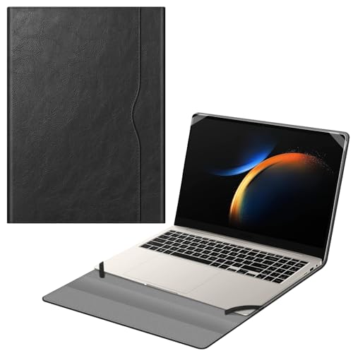 Fintie Capa para Samsung Galaxy Book3 Pro NP960QFG/Samsung Galaxy Book3 Ultra NP960XFH/Samsung Galaxy Book3 Pro 360 NP960XFG de 16 polegadas - Capa de couro PU premium para livro (preto)