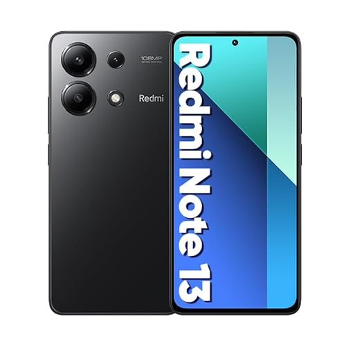 Smartphone Xiaomi Redmi Note 13, de 8 GB+128 GB, poderoso desempenho do Snapdragon®, tela FHD+AMOLED de 120 Hz, carregamento rápido de 33 W com bateria de 5000mAh (preta)