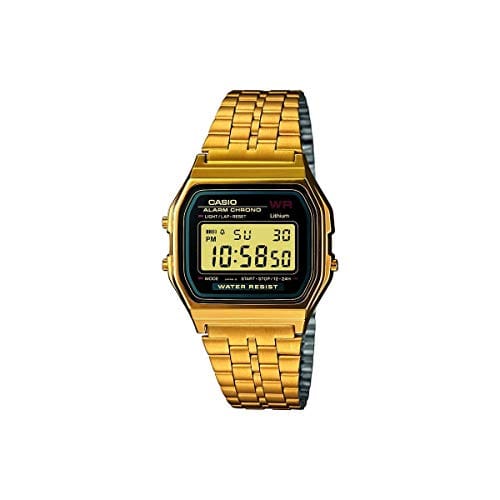 Relógio Unissex Digital Casio A159WGEA-1DF - Preto/Dourado