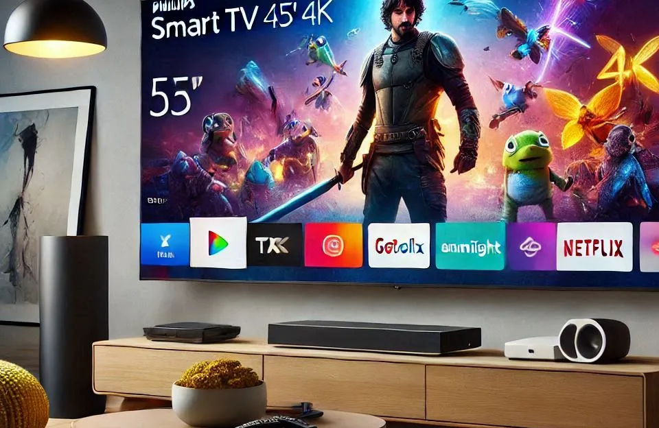 Smart TV 55" 4K Philips THE ONE: Google TV, Ambilight e Mais!