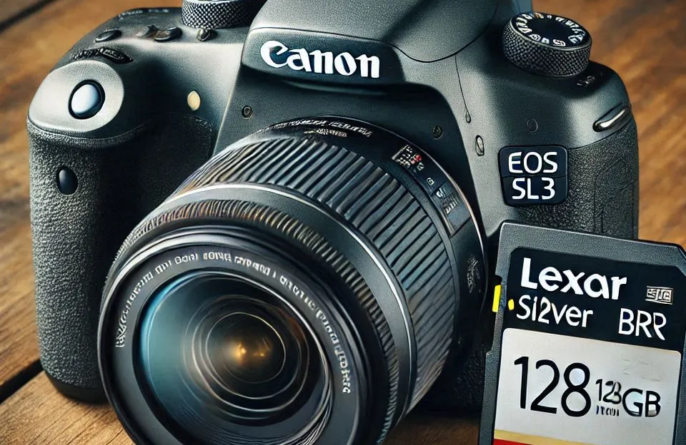 Canon Câmera Digital EOS Rebel SL3 (BKUS) 1855F4STM BR Kit com Cartão de Memória Lexar Silver 128GB – A Câmera DSLR Ideal para Profissionais e Amadores