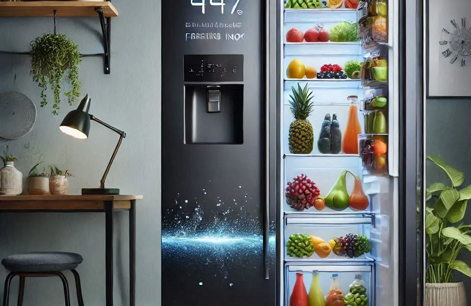 Refrigerador Brastemp 447 Litros Frost Free Inverse Black Inox BRE57FE