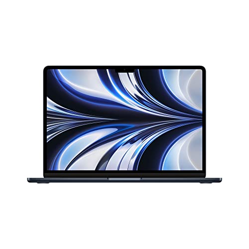 2022 Apple MacBook Air laptop with M2 chip: 13.6-inch Liquid Retina display, 16GB RAM, 256 GB SSD storage, backlit keyboard, 1080p FaceTime HD camera. Works with iPhone and iPad; Meia-noite