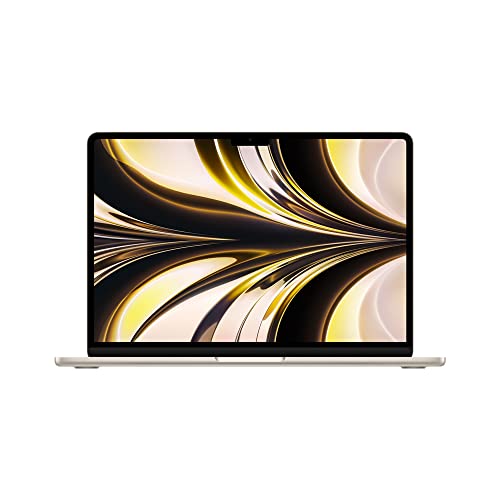 Apple notebook MacBook Air de 13 polegadas: Chip M2 da Apple com CPU de oito núcleos e GPU de oito núcleos, de 256 GB SSD - Estelar