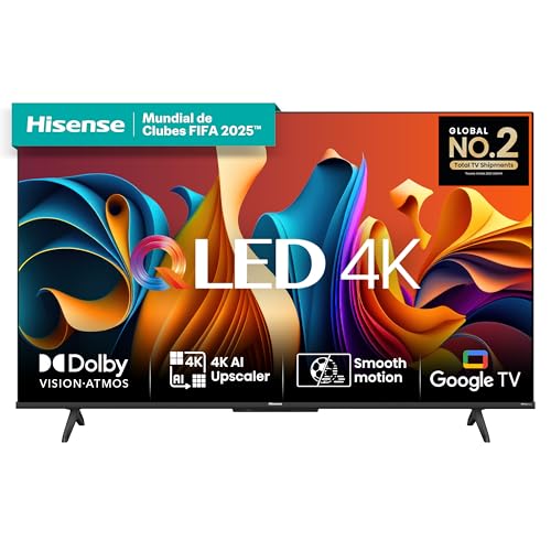 Hisense Smart TV UHD 4K QLED 55" Polegadas 55Q6N Google TV com HDR10+, Dolby Atmos, Sports Mode, Game Mode Plus e Compatível com Alexa