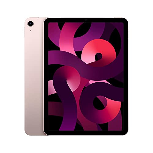 iPad Air da Apple (5a geração): Com chip M1, tela Liquid Retina de 10,9 polegadas, 64 GB Wi-Fi 6, câmera frontal de 12 MP, câmera traseira de 12 MP, Touch ID, Rosa