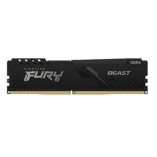KF432C16BB/16 - Memória de 16GB DIMM DDR4 3200Mhz FURY Beast 1,35V 1Rx8 288 pinos para desktop/gamers, Preto