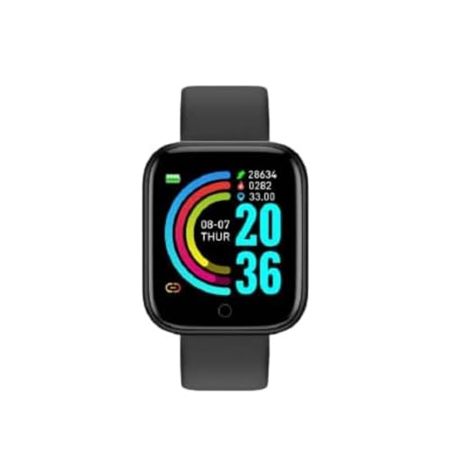 Smartwatch D20/Y68 Notificações Controle de Música Dados corporais Tela de 1,3 Polegadas (Preto)