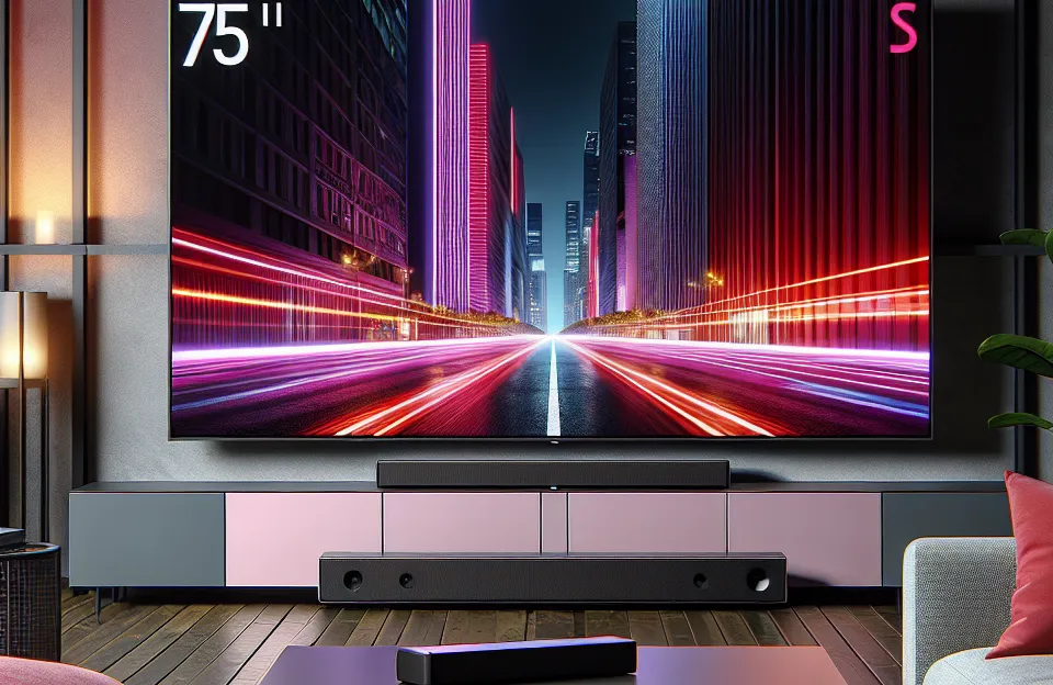 Samsung Combo Smart TV 75" Crystal UHD 4K 75DU8000 com Soundbar HW-B550/ZD