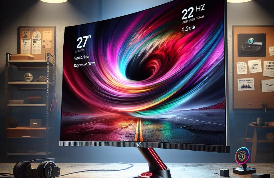 Monitor Gamer 27" Curvo 240Hz 0.5ms Full HD HDMI DisplayPort USB HQ 27HQ-Led Pro R3000