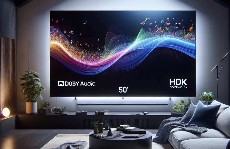 Smart TV Aiwa 50” Android, 4K, Borda Ultrafina, HDR10, Dolby Áudio - AWS-TV-50-BL-02-A: Uma Experiência Visual e Sonora Incrível