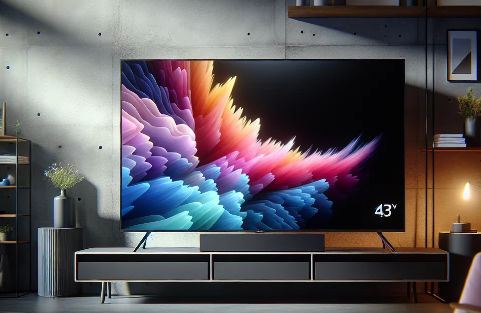 Samsung Smart TV 43 polegadas QLED The Frame LS03D – Tela Matte: Elegância e Tecnologia 4K