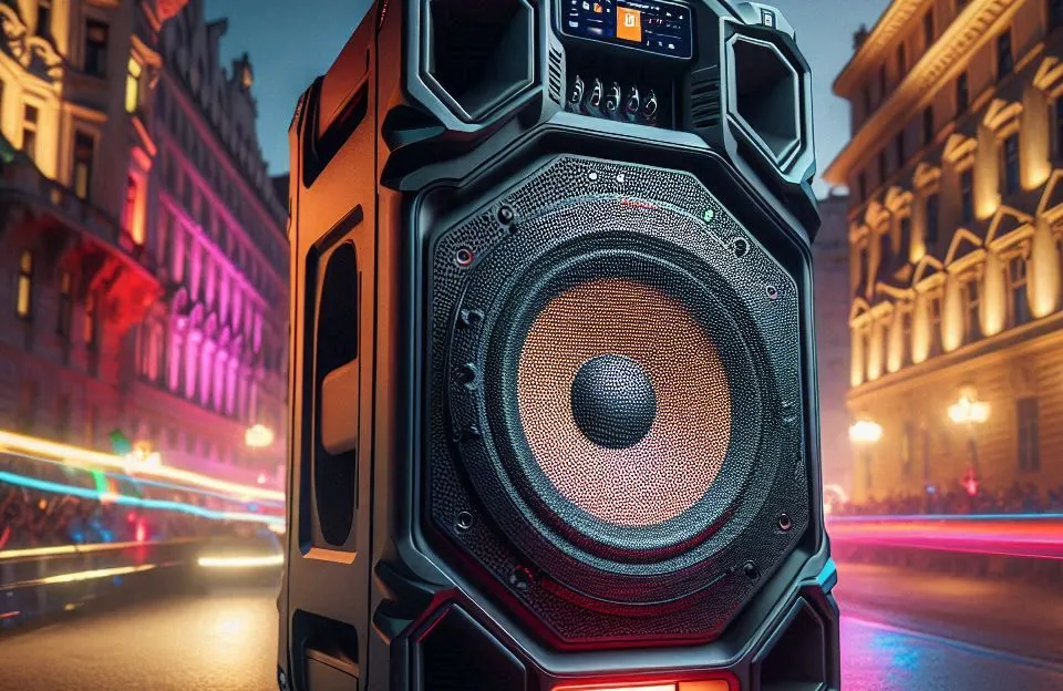 JBL PartyBox Stage 320 - Som potente e luzes para festas