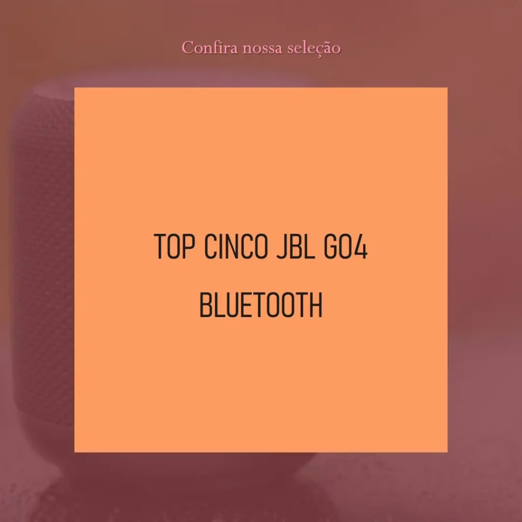 Top Cinco caixa de som portatil JBL GO4 com bluetooth