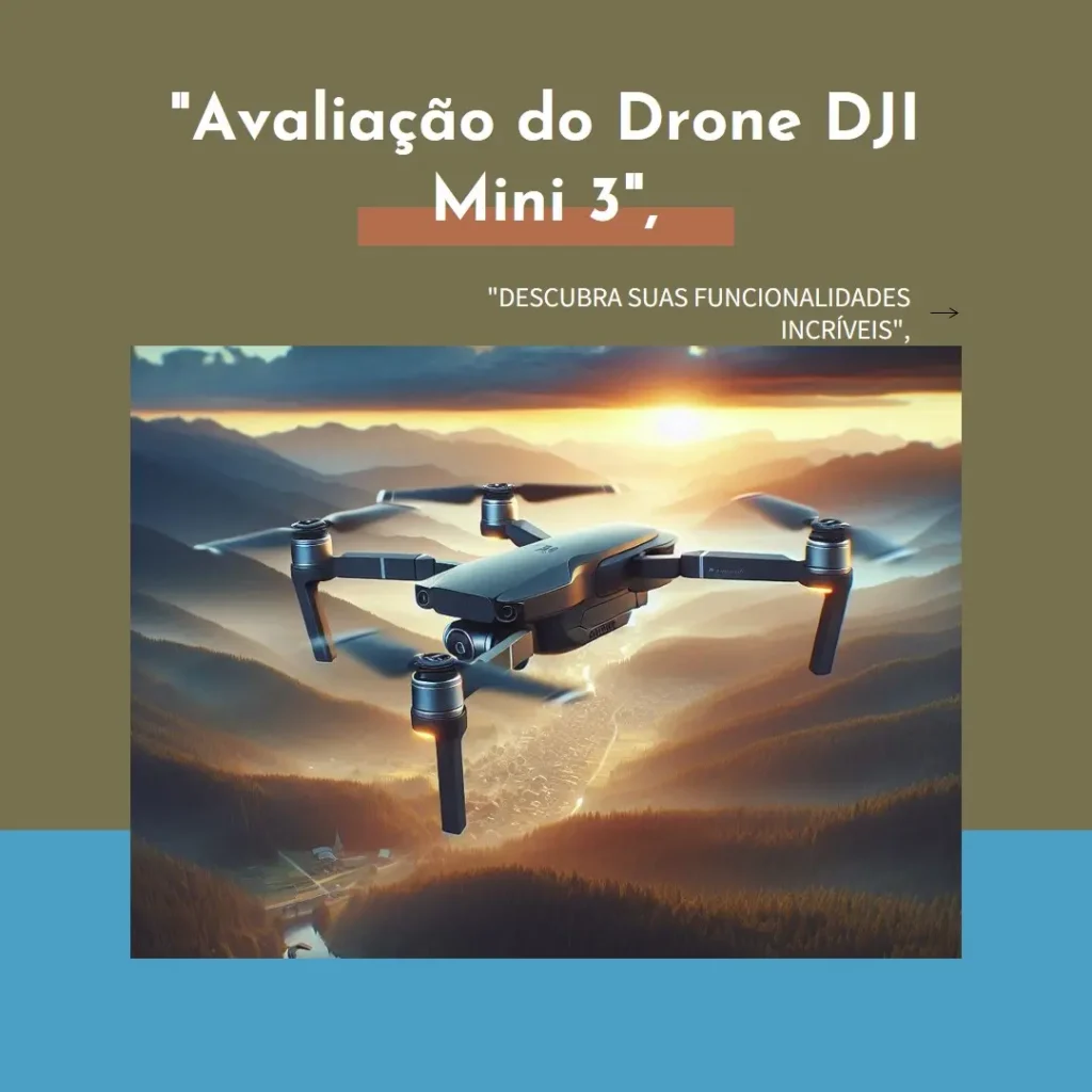 Drone DJI Mini 3 DJI RC-N1 (Sem Tela) - Gravação 4K HDR e Resistência ao Vento