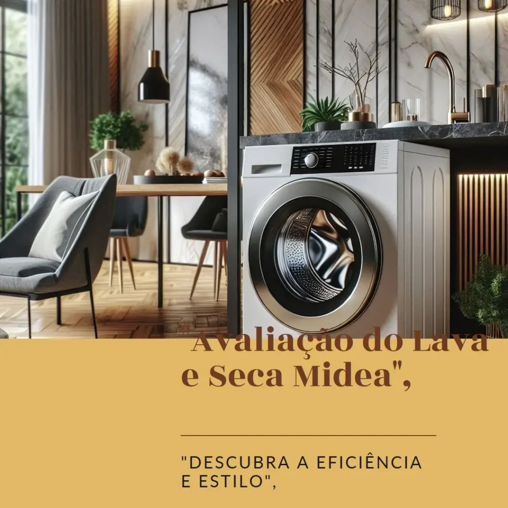 Lava e Seca 10,5kg Midea HealthGuard Titanium Conectada