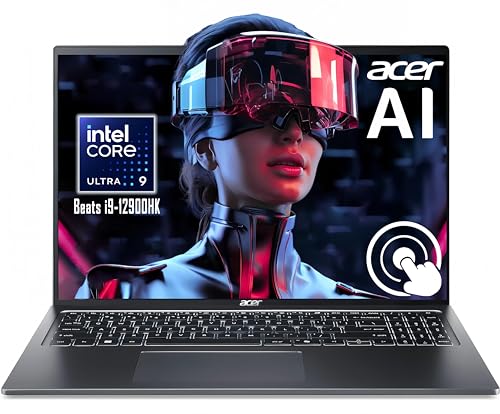 acer Notebook Swift Go 16 polegadas Touch AI Ready 16:10 2024, Intel EVO Core Ultra 9-185H (Beats i9-12900HK), Intel ARC Graphics, Thunderbolt 4, QHD Webcam, Wi-Fi 7, win11, com HDMI (32 GB RAM | SSD