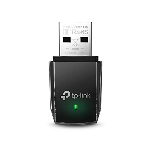 Adaptador USB wireless dual band AC1300 TP-Link Archer T3U, Preto, Pequeno