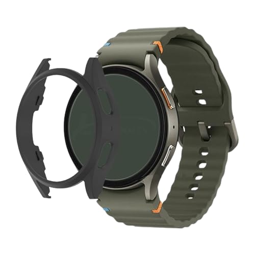 Capa Protetora PC Bumper Case LTimports compativel comg Galaxy Watch 7 44mm Sm-L310 Bt e Sm-L315 Lte (LT-Preto)