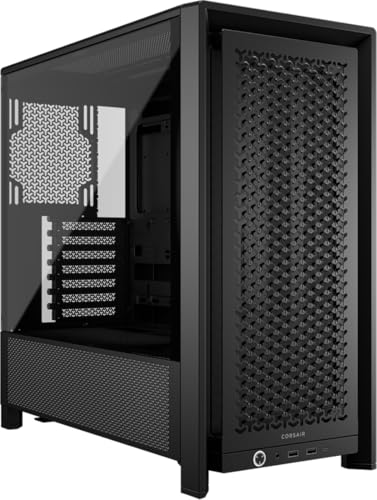 CORSAIR Quadro 4000D Modular Mid-Tower ATX PC Case – Alto fluxo de ar, sistema de montagem de ventilador InfiniRail™, suporte de radiador duplo de 360 mm, ASUS BTF, MSI Project Zero, Gigabyte Project
