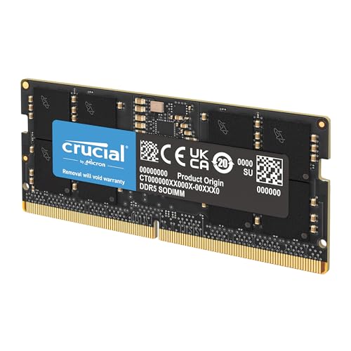Crucial Memória RAM 16GB DDR5 4800MHz CL40 Laptop CT16G48C40S5