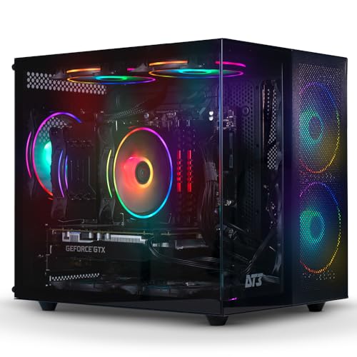 Gabinete Gamer DT3 HyperFlow, super compacto, tipo aquário em vidro temperado, Refrigeração Otimizada; M-ATX/Mini-ITX