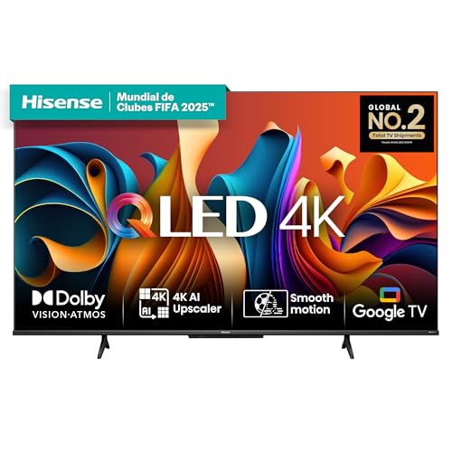 Hisense Smart TV UHD 4K QLED 75" Polegadas 75Q6N Google TV com HDR10+, Dolby Atmos, Modo Esporte, Modo Jogo Plus e Compatível com Alexa