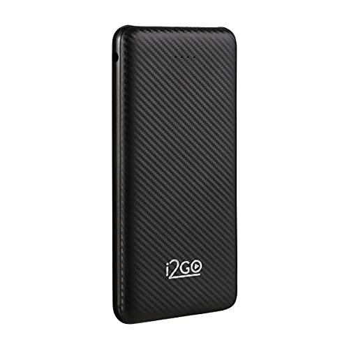 I2GO, Carregador Portátil (Power Bank) 10000mAh, 2 Saídas USB + 1 Saída/Entrada USB-C, Preto, i2GO Plus