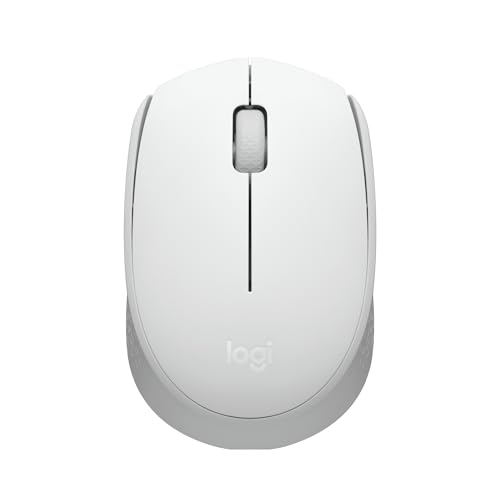 Mouse sem fio Logitech M170 com Design Ambidestro Compacto, Conexão USB e Pilha Inclusa - Branco