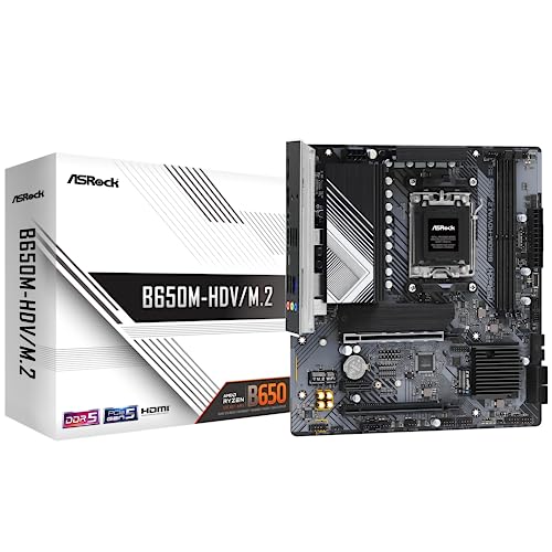 Placa Mãe ASRock B650M-HDV/M.2, Chipset B650, AMD AM5, mATX, DDR5