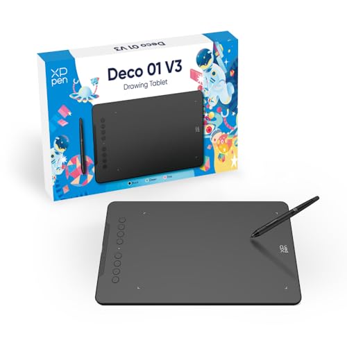 XPPen mesa digitalizadora Deco01V3 2024 nova versão com teclas para Androis windows linux