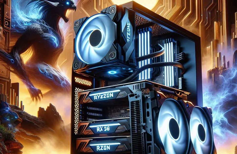 Monte seu PC: Ryzen 5 5500, RX 580, 16GB, 480GB SSD