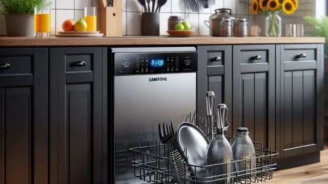 Samsung Lava-louças com 14 serviços Black Inox (220V): Praticidade e Potência para Sua Cozinha