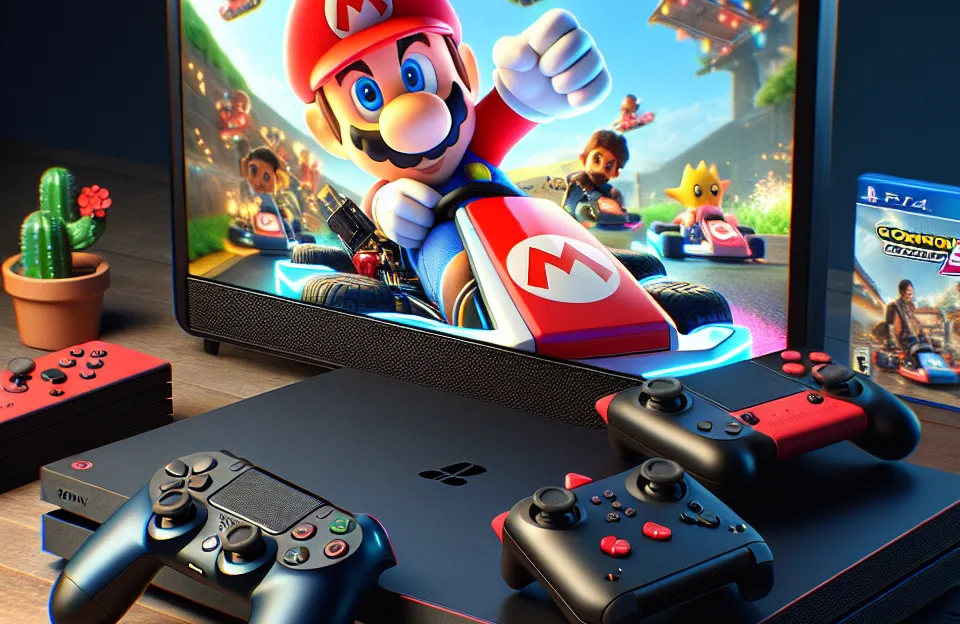Bundle Nintendo Switch V2 com Mario Kart 8 e 3 Meses Online