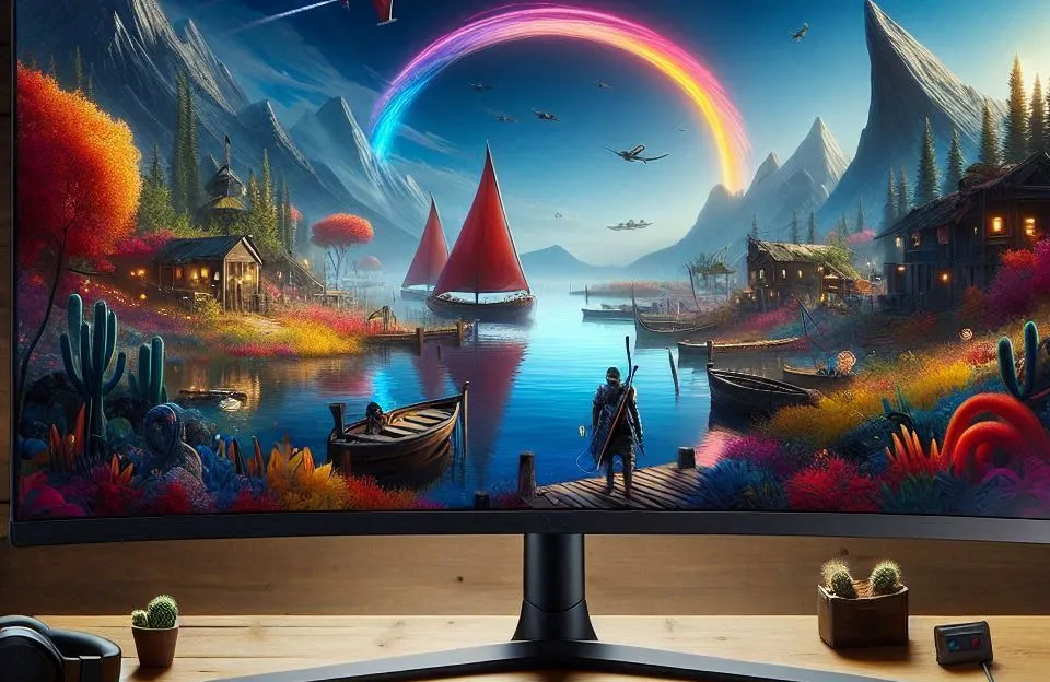 Samsung C34G55TWWL Odyssey 34' - Monitor Gamer Curvo, WQHD, 165Hz, 1ms