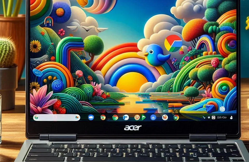 Acer Laptop Chromebook Plus 514 com Google AI – Desempenho e Tecnologia Inovadora