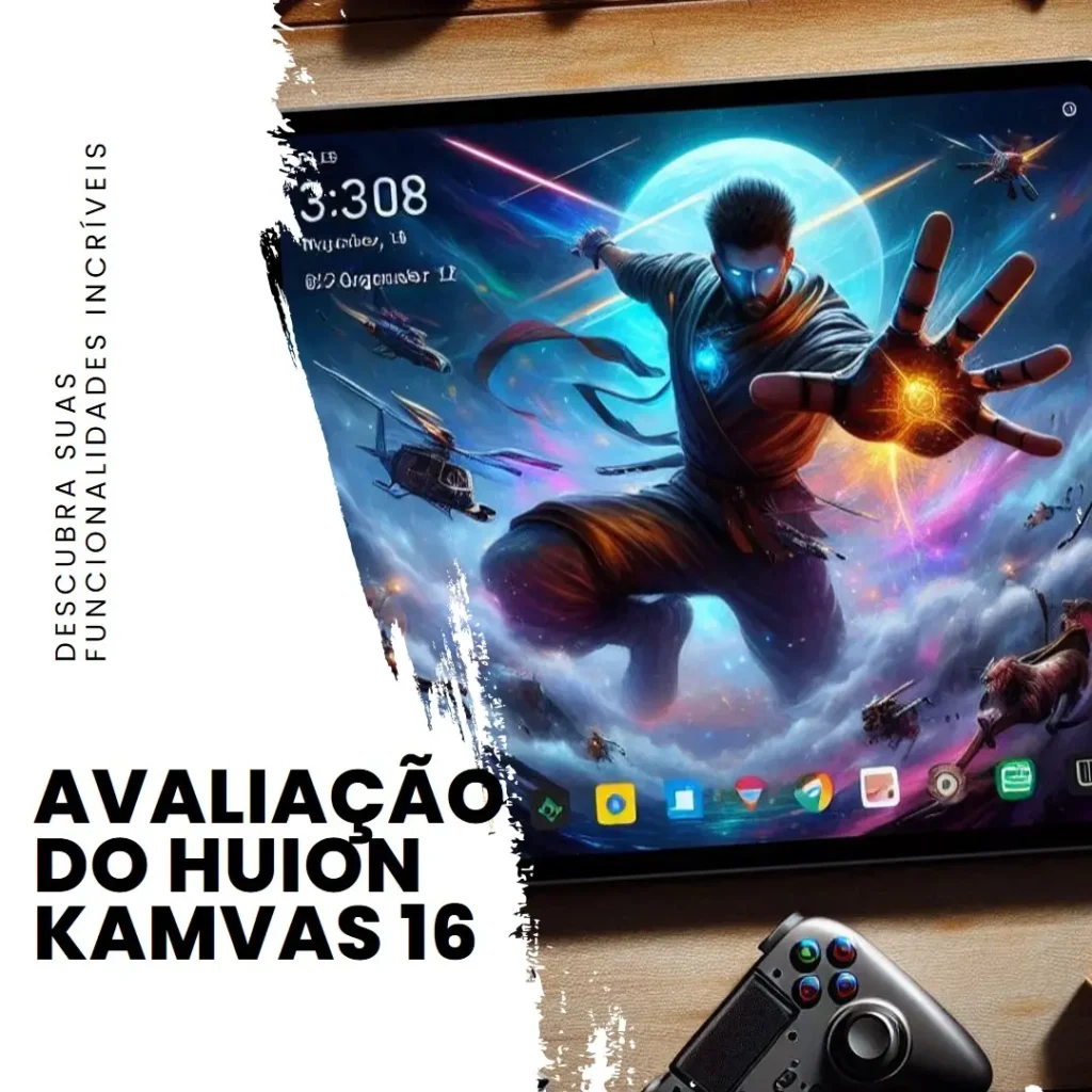 HUION Kamvas 16 com Stylus e Tela Laminada