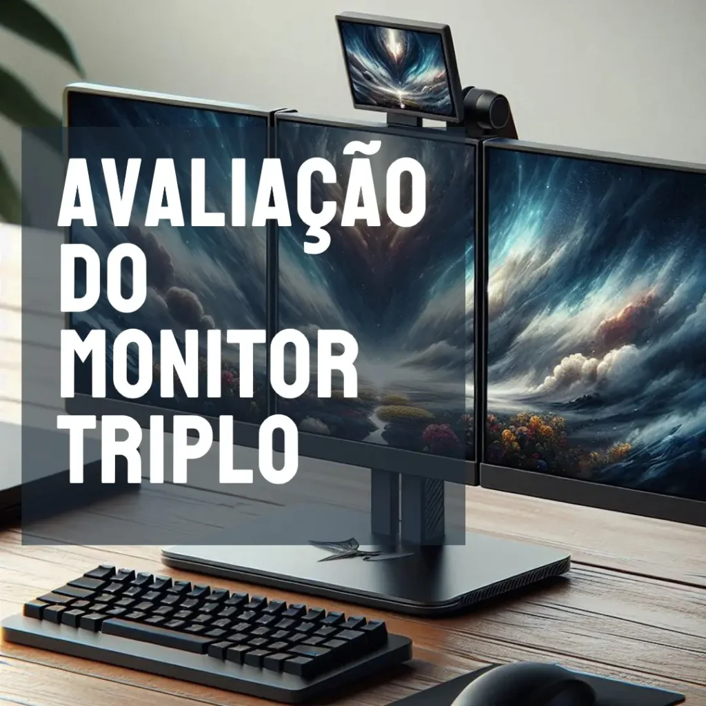 Anvazise Monitor portátil triplo com extensor FHD