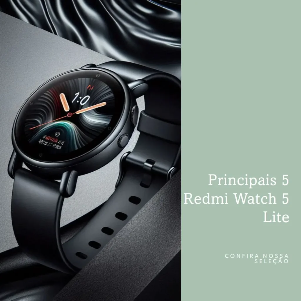 Principais 5  Redmi watch 5 lite black