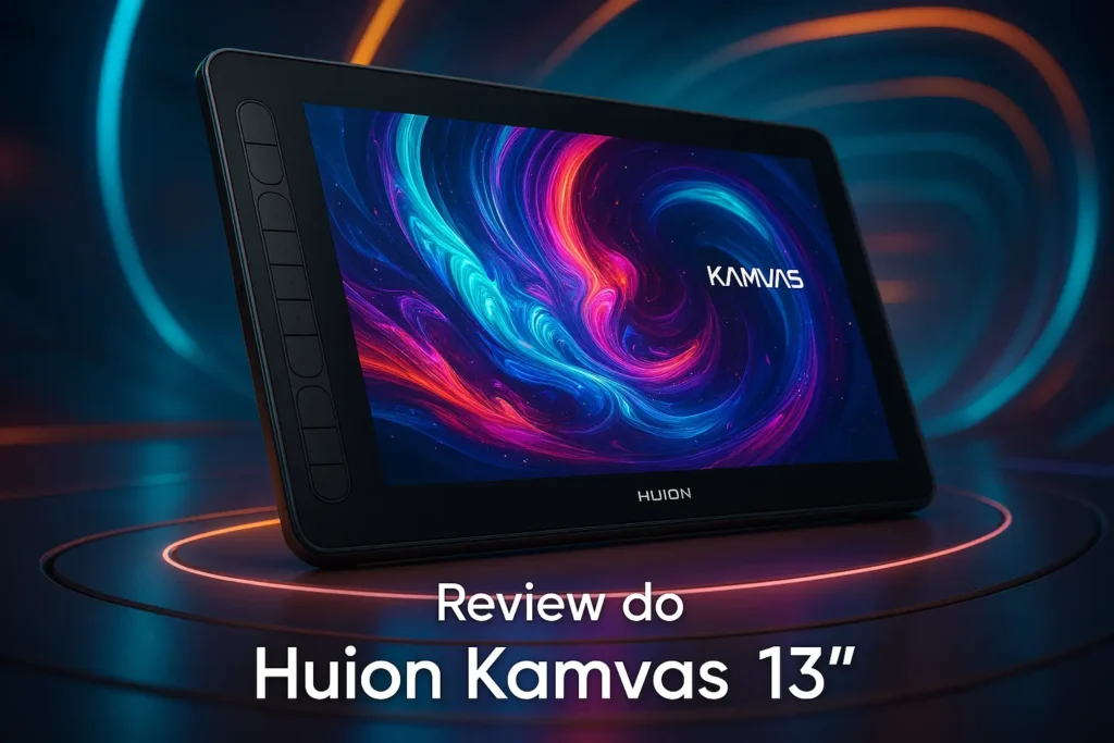 Mesa Digitalizadora GS1331-K Huion Kamvas 13": Tamanho 13", Tela Full HD, 8 Botões