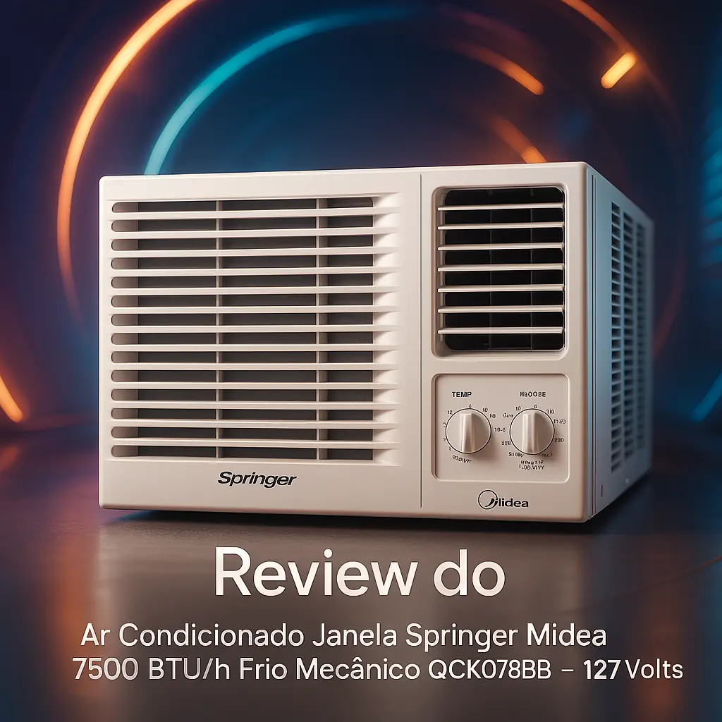 Ar Condicionado Janela Springer Midea 7500 BTU/h Frio Mecânico QCK078BB - 127 Volts: Desempenho e Eficiência para o Seu Conforto