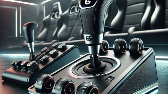 RS Câmbio e Freio de Mão Logitech G com suporte e ajuste de altura