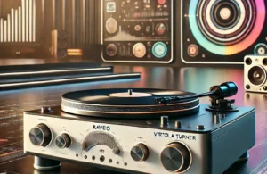 Raveo Vitrola Turner: Toca-discos 3 Velocidades, Rádio FM, Bluetooth e Mais