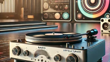 Raveo Vitrola Turner: Toca-discos 3 Velocidades, Rádio FM, Bluetooth e Mais