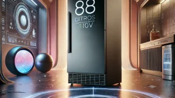 Frigobar Eos 88 Litros Duplex com Porta de Vidro Preto Efb140v 110v